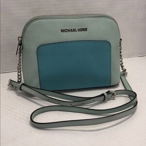 MICHAEL KORS Tiffany Blue and Aqua Dome Crossbody
